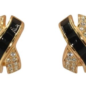 Christian Dior Pre-Owned 1990-2000 rhinestone clip-on earrings